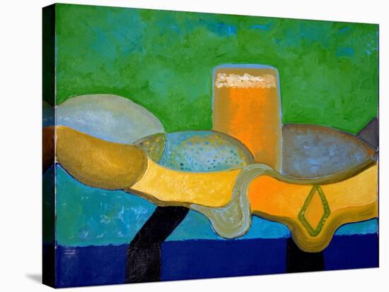 Still Life with Beer and Fish, 2009-Jan Groneberg-Stretched Canvas
