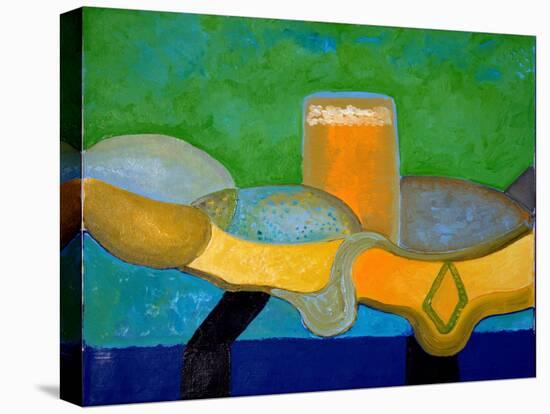 Still Life with Beer and Fish, 2009-Jan Groneberg-Stretched Canvas