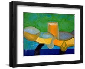 Still Life with Beer and Fish, 2009-Jan Groneberg-Framed Giclee Print