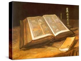 Still Life with Bible, 1885-Vincent van Gogh-Stretched Canvas