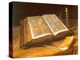 Still Life with Bible, 1885-Vincent van Gogh-Stretched Canvas