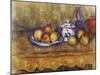 Still Life with Blue Bottle and Sugar Bowl-Paul Cézanne-Mounted Giclee Print