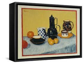 Still Life with Blue Enamel Coffeepot, Earthenware and Fruit, 1888-Vincent van Gogh-Framed Stretched Canvas