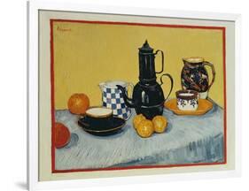 Still Life with Blue Enamel Coffeepot, Earthenware and Fruit, 1888-Vincent van Gogh-Framed Giclee Print