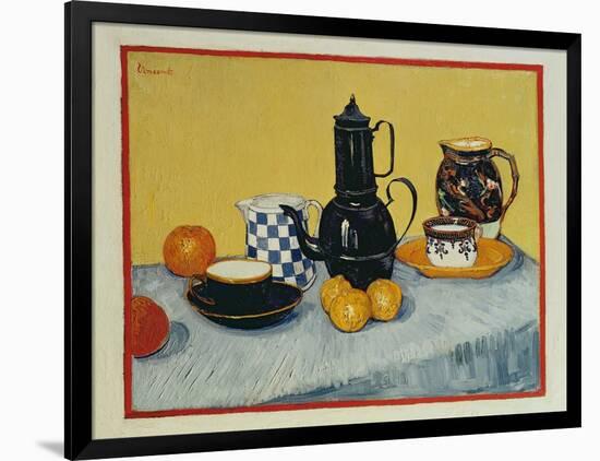 Still Life with Blue Enamel Coffeepot, Earthenware and Fruit, 1888-Vincent van Gogh-Framed Giclee Print