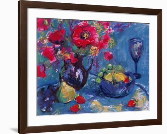 Still Life with Blue Glass, 1999-Sylvia Paul-Framed Giclee Print