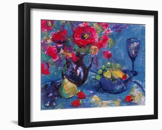 Still Life with Blue Glass, 1999-Sylvia Paul-Framed Giclee Print