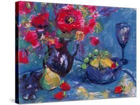 Still Life with Blue Glass, 1999-Sylvia Paul-Stretched Canvas