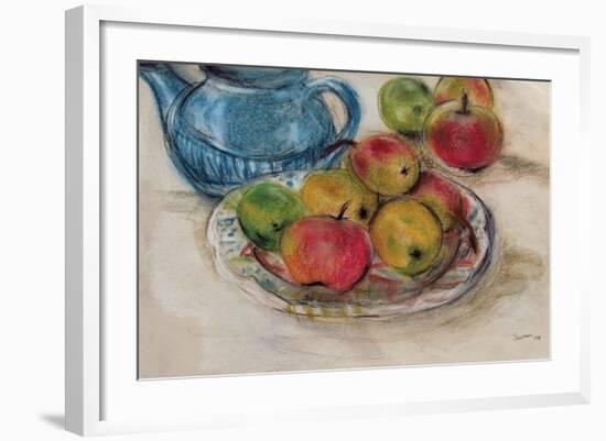 Still Life with Blue Teapot 2-Susan Adams-Framed Giclee Print