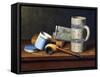 Still-Life with Blue Tobacco Box, 1878-William Michael Harnett-Framed Stretched Canvas