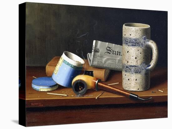 Still-Life with Blue Tobacco Box, 1878-William Michael Harnett-Stretched Canvas
