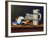 Still-Life with Blue Tobacco Box, 1878-William Michael Harnett-Framed Giclee Print