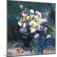 Still Life with Blue Vase-Malva-Mounted Giclee Print