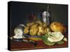 Still Life with Boiled Potatoes, 1836-null-Stretched Canvas