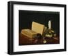 Still Life with Book and Pipe by Claude Raguet Hirst-Geoffrey Clements-Framed Giclee Print