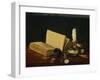 Still Life with Book and Pipe by Claude Raguet Hirst-Geoffrey Clements-Framed Giclee Print