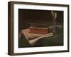 Still Life with Book, Papers and Inkwell, 1876-François Bonvin-Framed Giclee Print