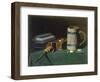 Still life with book, pipe and beer mug-John Prederick Peto-Framed Giclee Print