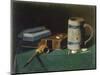 Still life with book, pipe and beer mug-John Prederick Peto-Mounted Giclee Print