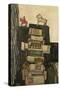 Still Life with Books, 1914-Egon Schiele-Stretched Canvas