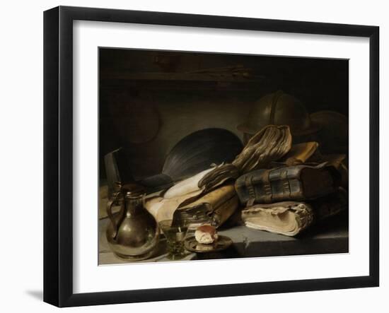 Still Life with Books-Jan Lievens-Framed Art Print