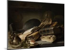 Still Life with Books-Jan Lievens-Mounted Art Print