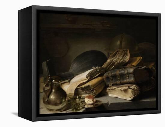 Still Life with Books-Jan Lievens-Framed Stretched Canvas