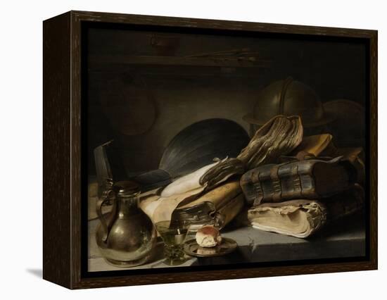 Still Life with Books-Jan Lievens-Framed Stretched Canvas