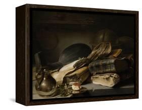 Still Life with Books-Jan Lievens-Framed Stretched Canvas