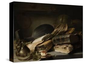 Still Life with Books-Jan Lievens-Stretched Canvas