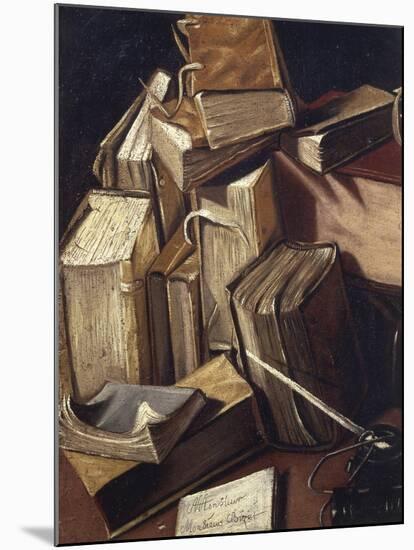 Still Life with Books-Charles Emmanuel Bizet-Mounted Giclee Print