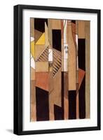 Still-Life with Bottle and Cigars; Nature Morte Avec Bouteille et Cigares, 1912-Juan Gris-Framed Giclee Print