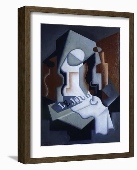 Still Life with Bottle and Fruit-Juan Gris-Framed Giclee Print