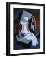 Still Life with Bottle and Fruit-Juan Gris-Framed Giclee Print