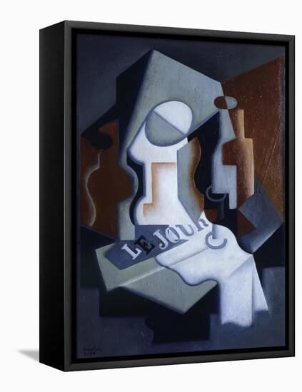 Still Life with Bottle and Fruit-Juan Gris-Framed Stretched Canvas