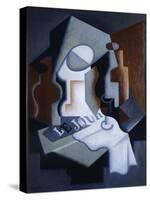 Still Life with Bottle and Fruit-Juan Gris-Stretched Canvas