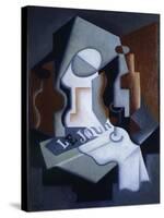 Still Life with Bottle and Fruit-Juan Gris-Stretched Canvas