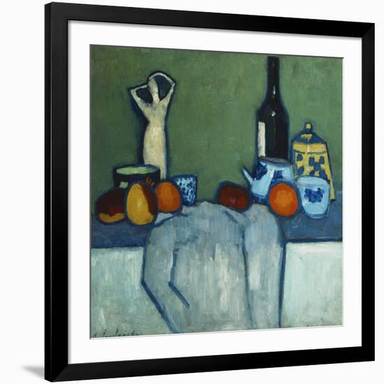 Still Life with Bottle, Fruit and Figure-Alexej Von Jawlensky-Framed Giclee Print