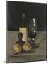 Still Life with Bottle, Glass, and Lemons, 1867-9-Paul Cezanne-Mounted Giclee Print