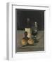 Still Life with Bottle, Glass, and Lemons, 1867-9-Paul Cezanne-Framed Giclee Print