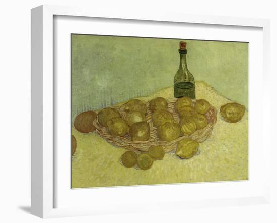 Still-Life with Bottle, Lemons and Oranges, 1888-Vincent van Gogh-Framed Giclee Print