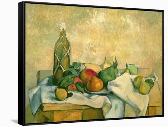 Still Life with Bottle of Liqueur, 1888-90-Paul Cézanne-Framed Stretched Canvas