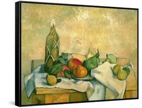 Still Life with Bottle of Liqueur, 1888-90-Paul Cézanne-Framed Stretched Canvas