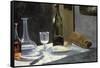 Still Life with Bottles, 1859-Claude Monet-Framed Stretched Canvas