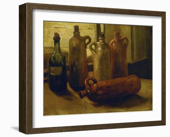 Still-life with bottles. Oil on canvas.-Vincent van Gogh-Framed Giclee Print