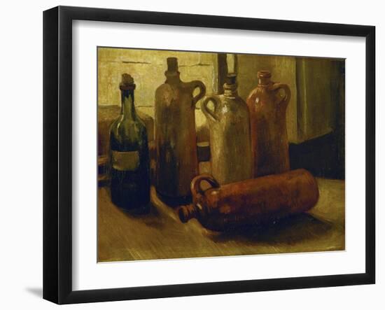 Still-life with bottles. Oil on canvas.-Vincent van Gogh-Framed Giclee Print