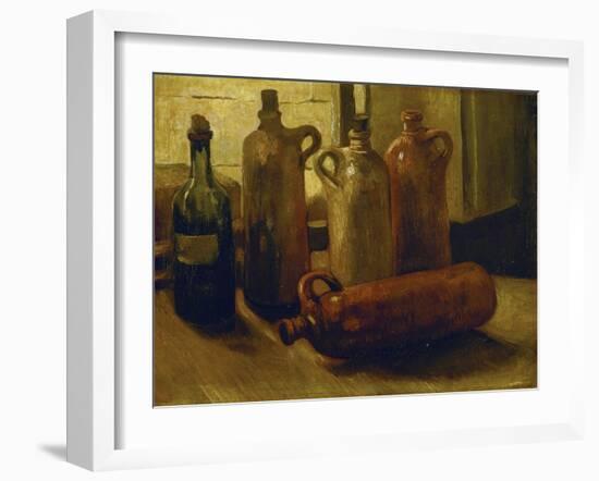 Still-life with bottles. Oil on canvas.-Vincent van Gogh-Framed Giclee Print
