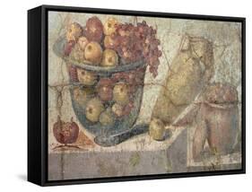 Still Life with Bowls of Fruit and Wine-Jar, from the "Casa Di Giulia Felice"-null-Framed Stretched Canvas