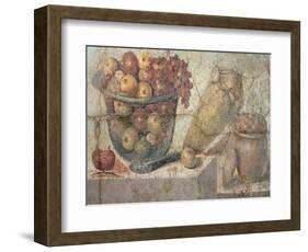 Still Life with Bowls of Fruit and Wine-Jar, from the "Casa Di Giulia Felice"-null-Framed Giclee Print