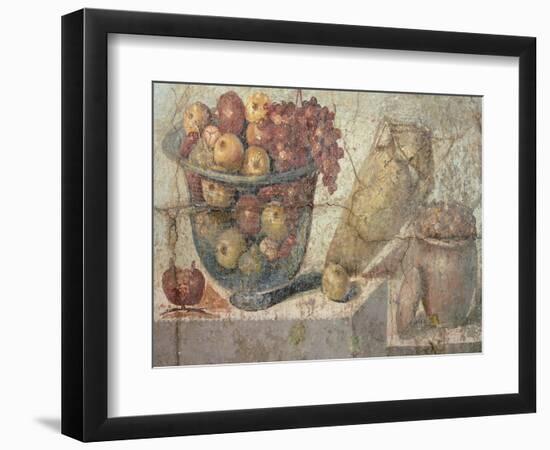 Still Life with Bowls of Fruit and Wine-Jar, from the "Casa Di Giulia Felice"-null-Framed Giclee Print